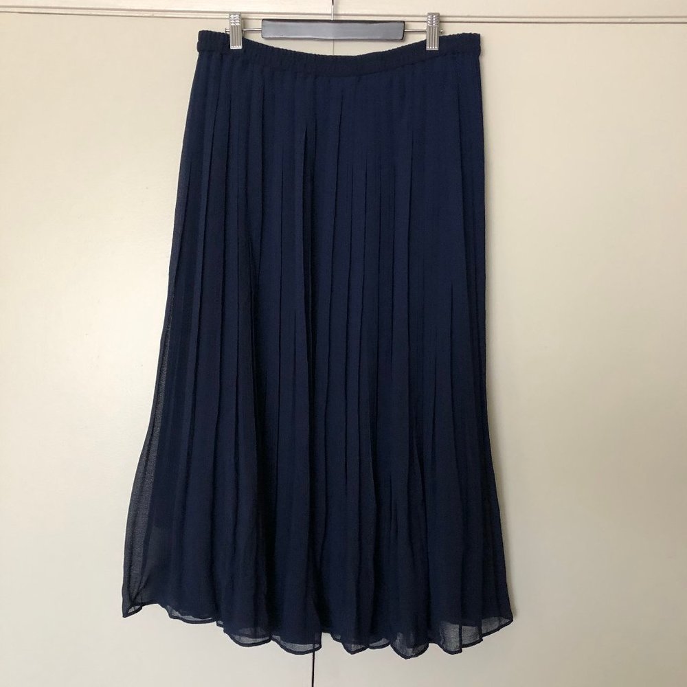 UNIQLO Navy Pleated Skirt - XL